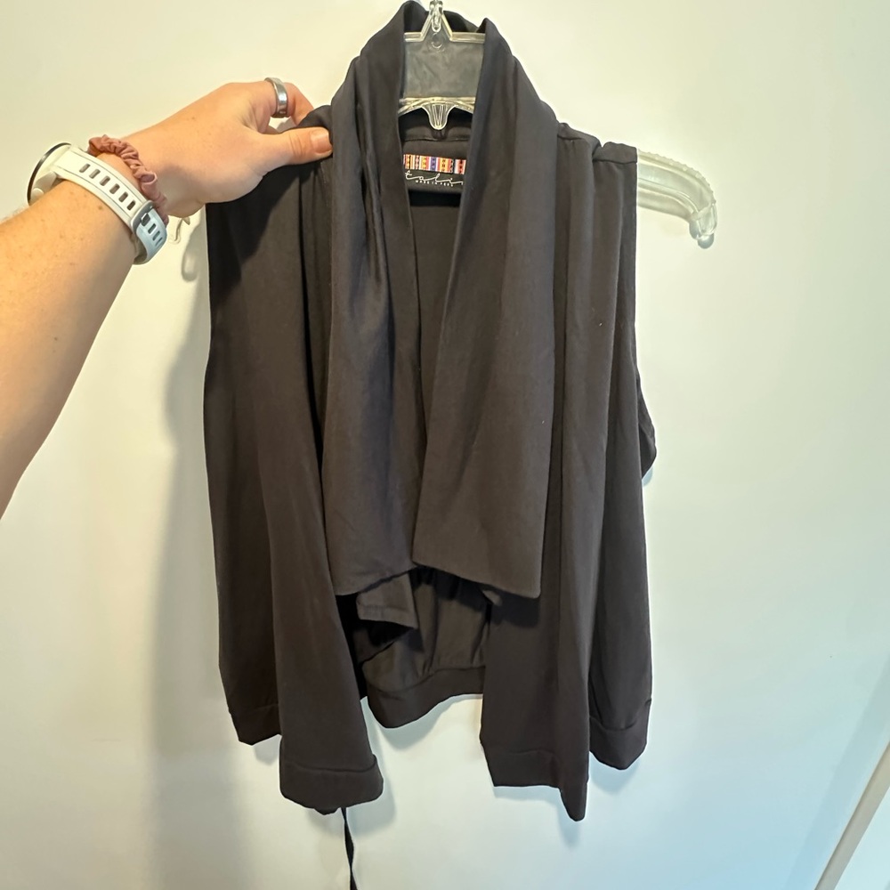 Talia Charcoal Drape Vest